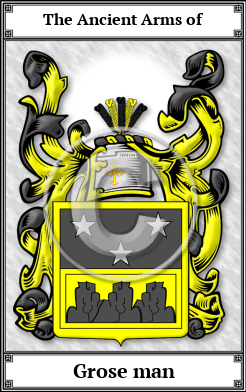 Grose man Family Crest Download (JPG)  Book Plated - 150 DPI